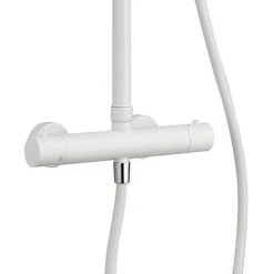 Arezzo Modern Round Thermostatic Shower (300mm Head - Matt White) 9 Arezzo Modern Round Thermostatic Shower (300mm Head - Matt White) -ShowerLux Shop ARZ3MWH d2 460