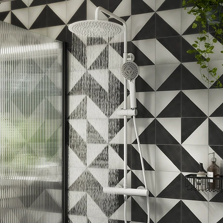 Arezzo Modern Round Thermostatic Shower (300mm Head - Matt White) 3 Arezzo Modern Round Thermostatic Shower (300mm Head - Matt White)