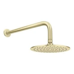 Arezzo Brushed Brass Concealed Individual Diverter + Thermostatic Control Valve w. 4 Body Jets + Fixed Head 10 Arezzo Brushed Brass Concealed Individual Diverter + Thermostatic Control Valve w. 4 Body Jets + Fixed Head -ShowerLux Shop ARZB ISV PK5 d2 460