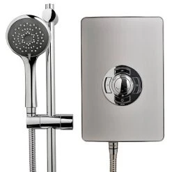 Triton - Aspirante 8.5kw Electric Shower - Brushed Steel - ASP08BRSTL