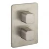 Crosswater Atoll/Glide II/Marvel Crossbox 1 Outlet Trim & Levers - Brushed Stainless Steel -ShowerLux Shop ATCB1000LBPV m