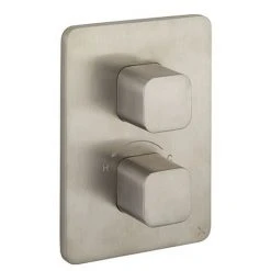 Crosswater Atoll/Glide II/Marvel Crossbox 1 Outlet Trim & Levers - Brushed Stainless Steel