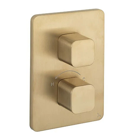 Crosswater - Atoll/Glide II/Marvel Crossbox 2 Outlet Trim & Levers Brushed Brass - ATCB1500LBPF 3 Crosswater - Atoll/Glide II/Marvel Crossbox 2 Outlet Trim & Levers Brushed Brass - ATCB1500LBPF