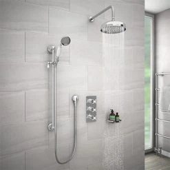 Astoria Traditional Concealed Shower Valve incl. 8" Head with Arm & Slider Rail