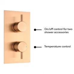 Arezzo Brushed Bronze Round Modern Twin Concealed Shower Valve with Diverter 9 Arezzo Brushed Bronze Round Modern Twin Concealed Shower Valve with Diverter -ShowerLux Shop AVLVBRZ2 detail3 460