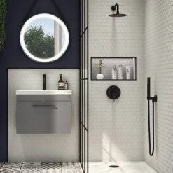 Arezzo Matt Black Round Concealed Manual Shower Valve with Diverter 9 Arezzo Matt Black Round Concealed Manual Shower Valve with Diverter -ShowerLux Shop AZ MSVD d2 460