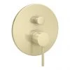 Arezzo Brushed Brass Round Concealed Manual Shower Valve with Diverter -ShowerLux Shop AZBBMSVD p