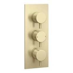 Arezzo Brushed Brass Round Thermostatic Shower Pack with Wall Mounted Head + Handset 11 Arezzo Brushed Brass Round Thermostatic Shower Pack with Wall Mounted Head + Handset -ShowerLux Shop AZBBSPK4 detail1 460