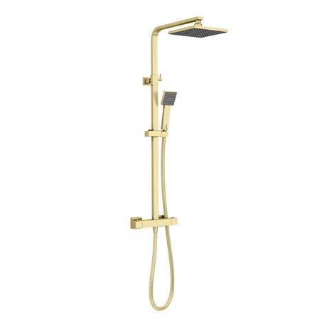 Arezzo Square Thermostatic Shower - Brushed Brass 4 Arezzo Square Thermostatic Shower - Brushed Brass - Image 2