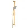 Arezzo Brushed Brass Square Modern Slide Rail Kit with Shower Handset 2 Arezzo Brushed Brass Square Modern Slide Rail Kit with Shower Handset -ShowerLux Shop AZBBSQR l 670