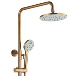 Arezzo Round Thermostatic Shower - Brushed Bronze -ShowerLux Shop AZBRZRD3 d2 460
