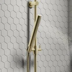 Arezzo Brushed Brass Round Bar Shower Valve incl. Slide Rail Kit with Pencil Handset 13 Arezzo Brushed Brass Round Bar Shower Valve incl. Slide Rail Kit with Pencil Handset -ShowerLux Shop AZBVP80BB n d5 460