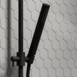 Arezzo Matt Black Round Bar Shower Valve incl. Slide Rail Kit with Pencil Handset 11 Arezzo Matt Black Round Bar Shower Valve incl. Slide Rail Kit with Pencil Handset -ShowerLux Shop AZBVP80MB d4 460