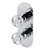 Arezzo Chrome Industrial Style Round Modern Twin Concealed Shower Valve 2 Arezzo Chrome Industrial Style Round Modern Twin Concealed Shower Valve -ShowerLux Shop AZCHIV1 n p
