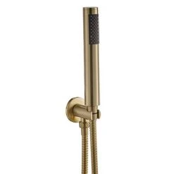 Arezzo Fluted Brushed Brass Round Thermostatic Shower Pack with Head + Handset 11 Arezzo Fluted Brushed Brass Round Thermostatic Shower Pack with Head + Handset -ShowerLux Shop AZFR2BBPK d3a 460