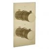 Arezzo Fluted Round Modern Twin Concealed Shower Valve - Brushed Brass 2 Arezzo Fluted Round Modern Twin Concealed Shower Valve - Brushed Brass -ShowerLux Shop AZFRV1BB prod