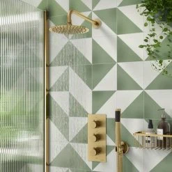 Arezzo Fluted Round Modern Triple Concealed Shower Valve - Brushed Brass 11 Arezzo Fluted Round Modern Triple Concealed Shower Valve - Brushed Brass -ShowerLux Shop AZFRV2BB d4 460