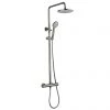 Arezzo Round Thermostatic Shower - Gunmetal Grey -ShowerLux Shop AZGMRD3 n p