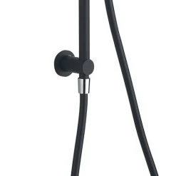 Arezzo Matt Black Slide Rail Kit w. Handset and Integrated Wall Outlet 8 Arezzo Matt Black Slide Rail Kit w. Handset and Integrated Wall Outlet -ShowerLux Shop AZMB8SRE d2 460