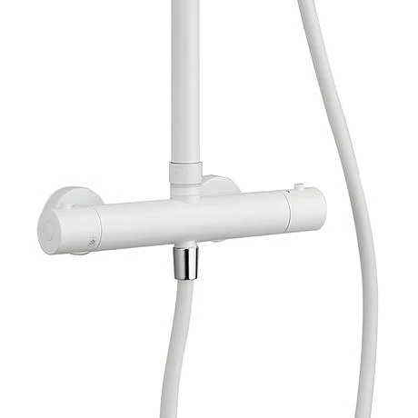 Arezzo Round Thermostatic Shower - Matt White 6 Arezzo Round Thermostatic Shower - Matt White - Image 4