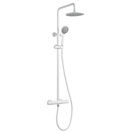 Arezzo Round Thermostatic Shower - Matt White 7 Arezzo Round Thermostatic Shower - Matt White - Image 5