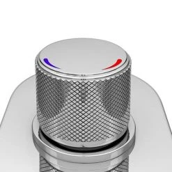 Arezzo Chrome Industrial Style Push Button Shower Valve (2 Outlets) -ShowerLux Shop AZPB02RCH d4a 460