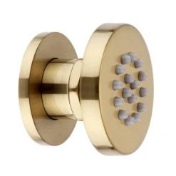 Arezzo Brushed Brass Industrial Style Push Button Shower Valve with Diverter, Handset, Fixed Shower Head + 4 Body Jets 12 Arezzo Brushed Brass Industrial Style Push Button Shower Valve with Diverter, Handset, Fixed Shower Head + 4 Body Jets -ShowerLux Shop AZPB03RBBPK D4 460