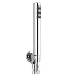 Arezzo Chrome Industrial Style Push Button Shower Valve with Diverter, Handset, Fixed Shower Head + 4 Body Jets -ShowerLux Shop AZPB03RCHPK D5 460
