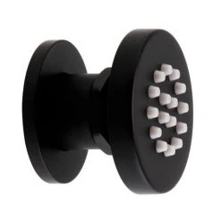 Arezzo Matt Black Industrial Style Push Button Shower Valve with Diverter, Handset, Fixed Shower Head + 4 Body Jets -ShowerLux Shop AZPB03RMBPK D4 460