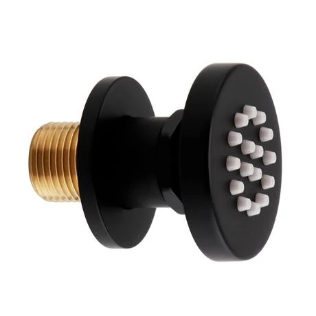 Arezzo Matt Black Round Concealed Triple Shower Valve with Diverter, Handset, Fixed Shower Head + 4 Body Jets 5 Arezzo Matt Black Round Concealed Triple Shower Valve with Diverter, Handset, Fixed Shower Head + 4 Body Jets - Image 3