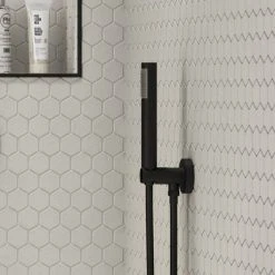 Arezzo Matt Black Round Concealed Triple Shower Valve with Diverter, Handset, Fixed Shower Head + 4 Body Jets 12 Arezzo Matt Black Round Concealed Triple Shower Valve with Diverter, Handset, Fixed Shower Head + 4 Body Jets -ShowerLux Shop AZRDSV38HB d5 460