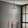Arezzo Rose Gold Round Thermostatic Shower Pack with Ceiling Mounted Head + Handset -ShowerLux Shop AZRGSPK3 mw prod