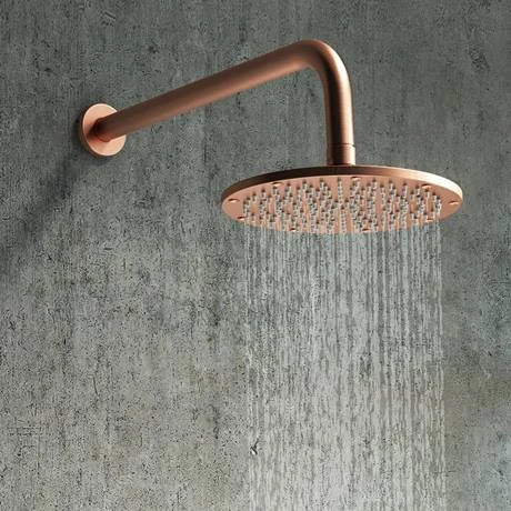 Arezzo Rose Gold Round Shower System (Twin Valve with Diverter, Wall Mounted Head + Handset) 8 Arezzo Rose Gold Round Shower System (Twin Valve with Diverter, Wall Mounted Head + Handset) - Image 6