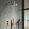 Arezzo Rose Gold Round Shower System (Twin Valve with Diverter, Wall Mounted Head + Handset) 1 Arezzo Rose Gold Round Shower System (Twin Valve with Diverter, Wall Mounted Head + Handset) -ShowerLux Shop AZRGSPK5 n p