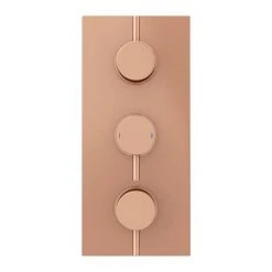 Arezzo Rose Gold Round Modern Triple Concealed Shower Valve 12 Arezzo Rose Gold Round Modern Triple Concealed Shower Valve -ShowerLux Shop AZRGTSV n d3 460