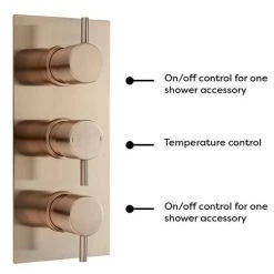 Arezzo Rose Gold Round Modern Triple Concealed Shower Valve 13 Arezzo Rose Gold Round Modern Triple Concealed Shower Valve -ShowerLux Shop AZRGTSV n d4 460