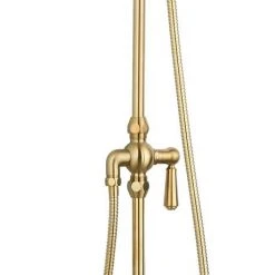 Arezzo Brushed Brass Rigid Riser Kit with Shower Head, Handshower & Diverter -ShowerLux Shop AZRR03BB d3 460