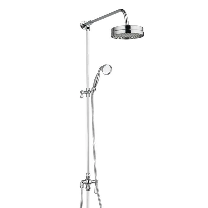 Arezzo Chrome Rigid Riser Kit with Shower Head, Handshower & Diverter 3 Arezzo Chrome Rigid Riser Kit with Shower Head, Handshower & Diverter