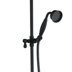 Arezzo Matt Black Rigid Riser Kit with Shower Head, Handshower & Diverter -ShowerLux Shop AZRR03MB d2 460