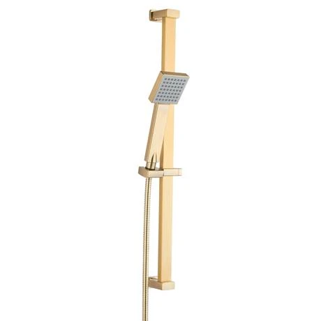 Arezzo Brushed Brass Square Thermostatic Bar Valve + Slide Rail Kit 6 Arezzo Brushed Brass Square Thermostatic Bar Valve + Slide Rail Kit - Image 4