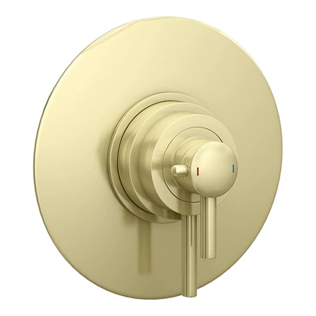 Arezzo Brushed Brass Round Concealed Dual Thermostatic Shower Valve 3 Arezzo Brushed Brass Round Concealed Dual Thermostatic Shower Valve
