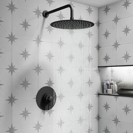 Arezzo Matt Black Round Concealed Dual Thermostatic Shower Valve 6 Arezzo Matt Black Round Concealed Dual Thermostatic Shower Valve - Image 4