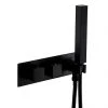 Arezzo Matt Black Square Wall Mounted Thermostatic Shower Valve with Handset 1 Arezzo Matt Black Square Wall Mounted Thermostatic Shower Valve with Handset -ShowerLux Shop AZSVHMBSQ p