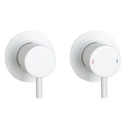 Arezzo Matt White Concealed Individual Diverter + Thermostatic Control Shower Valve 7 Arezzo Matt White Concealed Individual Diverter + Thermostatic Control Shower Valve -ShowerLux Shop AZWRDSV4 d1 460