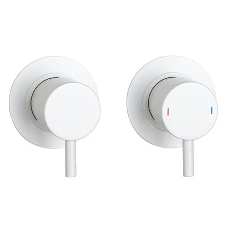 Arezzo Matt White Concealed Individual Diverter + Thermostatic Control Shower Valve 4 Arezzo Matt White Concealed Individual Diverter + Thermostatic Control Shower Valve - Image 2