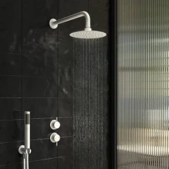 Arezzo Matt White Concealed Individual Diverter + Thermostatic Control Shower Valve 8 Arezzo Matt White Concealed Individual Diverter + Thermostatic Control Shower Valve -ShowerLux Shop AZWRDSV4 d3 460
