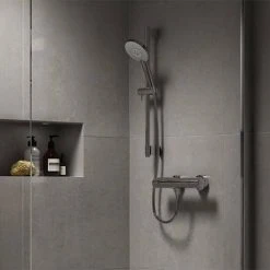 Ideal Standard Idealrain Evo Jet 600mm Shower Slider Rail with 125mm 3 Function Round Handspray - B1761AA 7 Ideal Standard Idealrain Evo Jet 600mm Shower Slider Rail with 125mm 3 Function Round Handspray - B1761AA -ShowerLux Shop B1761AA D2 460