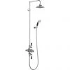 Burlington Avon Black Exposed Shower Valve, Rigid Riser & Kit with 9" Head 1 Burlington Avon Black Exposed Shower Valve, Rigid Riser & Kit with 9" Head -ShowerLux Shop BAF3S BLA V17 P