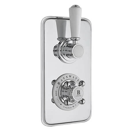 Bayswater White Twin Concealed Thermostatic Shower Valve 3 Bayswater White Twin Concealed Thermostatic Shower Valve