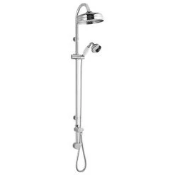Bayswater Traditional Rigid Riser Kit with White Ceramic Handset & Concealed Elbow